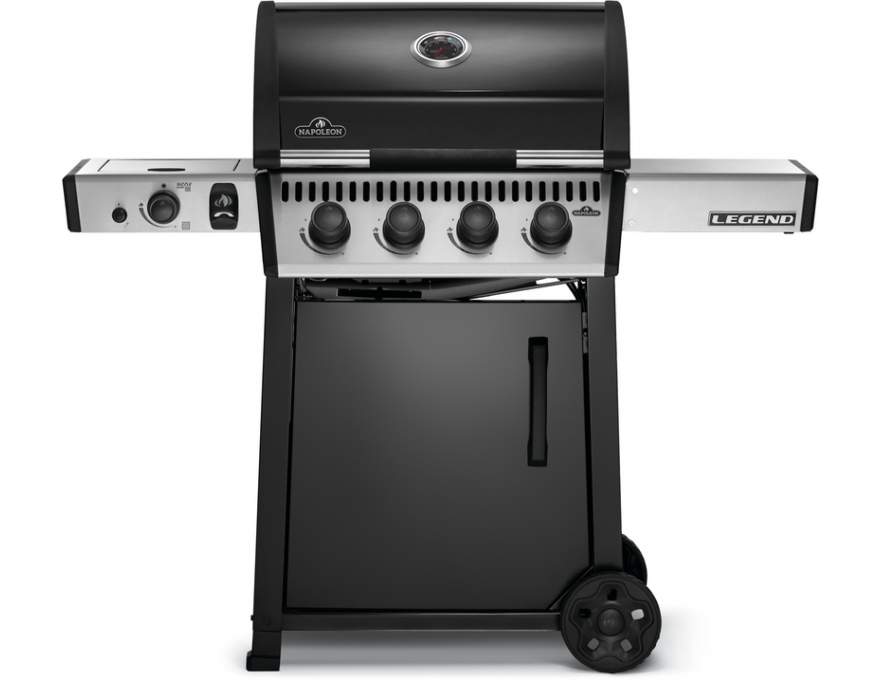 Grill gazowy Legend 425 z palnikiem bocznym Sizzle Zone™, Czarny